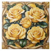 ビューティフル人気があるイエローローズコレクション タイル (正面)