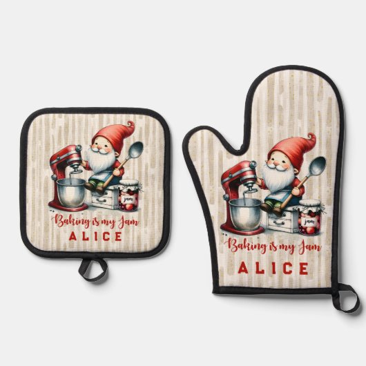 ビューティフル名前をカスタムするノエル 鍋つかみ&鍋敷きセット (正面)