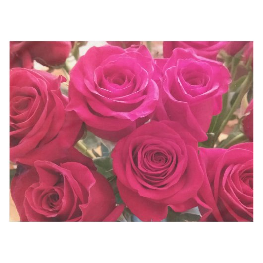 ビューティフル実在レッドローゼスプリント テーブルクロス (正面(横))