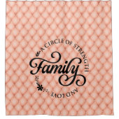 ビューティフル感動的ファミリー引用文 シャワーカーテン (正面)