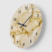 ビューティフル抽象芸術パステルブラウンベージュ ラージ壁時計 (傾斜)