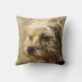 ビューティフル抽象芸術ヨークシャーテリアー クッション (裏面)