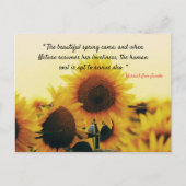 ビューティフル春 – 有名引用文 ポストカード (正面)
