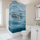 ビューティフル水中競技イルカ シャワーカーテン (インサイチュ)