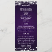 ビューティフル白熱［赤熱］光を放つスターズパープル結婚式 プログラム (裏面)