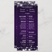 ビューティフル白熱［赤熱］光を放つスターズパープル結婚式 プログラム (正面/裏面)