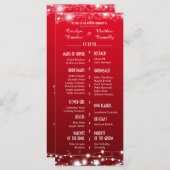 ビューティフル白熱［赤熱］光を放つスターズレッド結婚式 プログラム (正面/裏面)