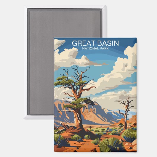 ビューティフル素晴らしベイスンナショナルパークネバダヴィンテージ マグネット (正面/裏面)