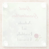 ビューティフル素晴らし祖母引用文 ガラスコースター (裏面)