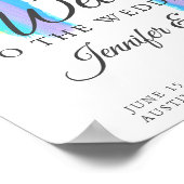 ビューティフル結婚レインボーカラフルのカスタム歓迎 ポスター (角)