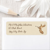 ビューティフル金ゴールドエンジェルアート名前をカスタムする ラベル (インサイチュ)