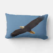 ビューティフル飛んでいるイーグルプリント装飾用クッション ランバークッション (裏面)
