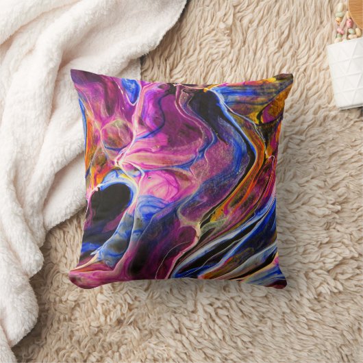 ビューティフル&カラフル抽象芸術マーブルデザイン クッション (ブランケット)