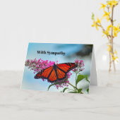 ビューティフル(昆虫)オオカバマダラ、モナークバタフライフォト悔やみや弔慰 カード (黄色い花)