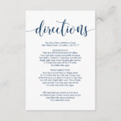 ビューティフ結婚ルズベニューディレクションズネイビーブルーフォント エンクロージャーカード (正面)