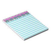 ビューティフ華美ォーンズアクアストライプホテル ノートパッド (アングル)