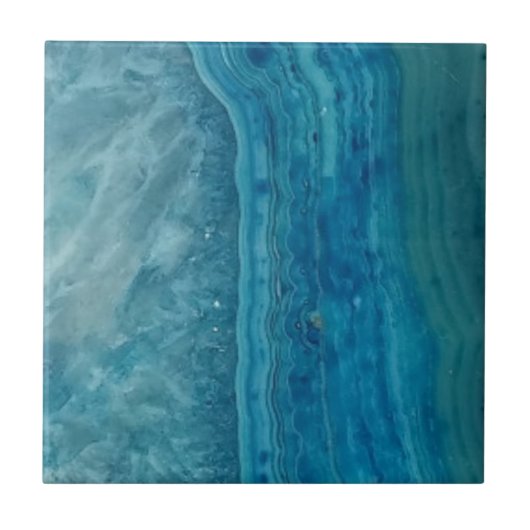 ビューティブルモダンブルーアゲート タイル (正面)