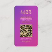 ビューティモダンシャン美学ピンク金ゴールドインスタグラム 名刺 (裏面)