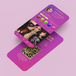 ビューティモダンシャン美学ピンク金ゴールドインスタグラム 名刺