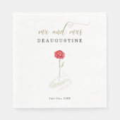 ビューティーアンドザビーストのウェディング スタンダードランチョンナプキン (正面)