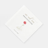 ビューティーアンドザビーストのウェディング スタンダードランチョンナプキン (角)