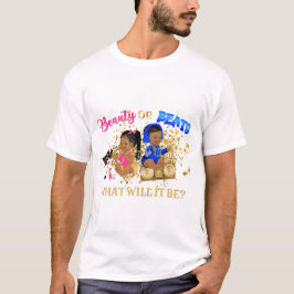 ビューティーオアビーツ ロイヤルブルー ホットピンク 性別お披露目 Tシャツ