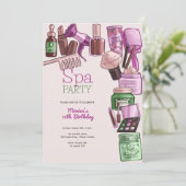 ビューティースパ誕生日パーティー 招待状 (スタンド正面)