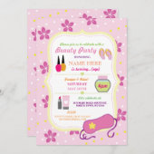 ビューティースパ バースデーパーティー リラックス ご褒美 フェイス 招待 招待状 (正面/裏面)