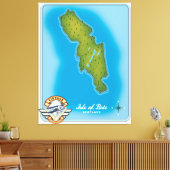 ビュート島の地図 キャンバスプリント (インサイチュ (リビング))