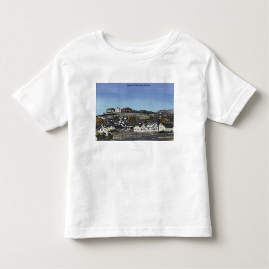 ビュート、モンタナ-鉱山の眺めの学校の トドラーTシャツ (正面)
