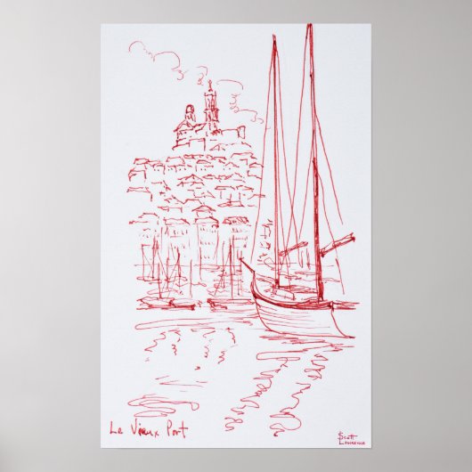 ビューノートルダムデラガーデ |マルセイユ旧港 ポスター (正面)