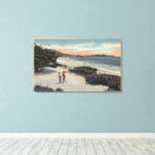 ビュービーチ、サンバザース歩く キャンバスプリント (インサイチュ (ウッドフロア))