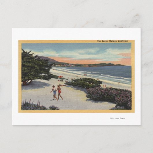 ビュービーチ、サンバザース歩く ポストカード (正面)