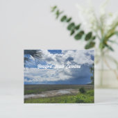 ビューフォートサウスカロライナの雷雨の湿地 ポストカード (スタンド正面)