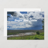 ビューフォートサウスカロライナの雷雨の湿地 ポストカード (正面/裏面)