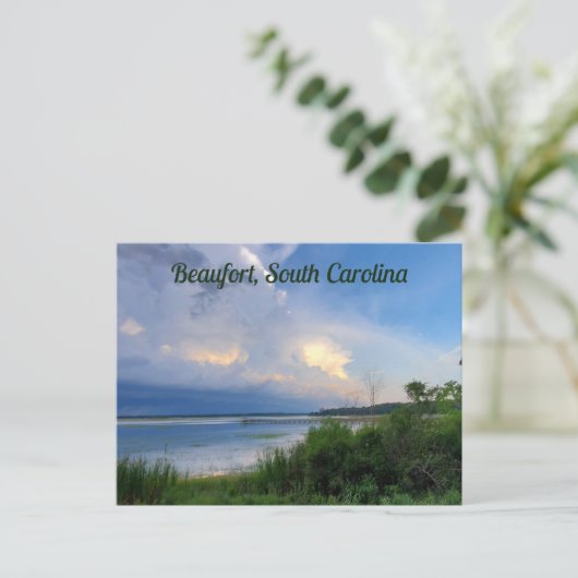 ビューフォートサウスカロライナの雷雨 ポストカード (スタンド正面)