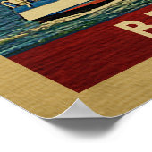 ビューフォートポスターセーリングボートヴィンテージノースカロライナ ポスター (角)