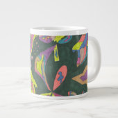 ビューホールド、オリジナル抽象芸術 ジャンボコーヒーマグカップ (正面右)