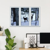 ビューポスター付き森の窓の2人のデザイナー ポスター (ホームオフィス)