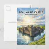 ビューマリス城、 アングルシー島 イギリス ポストカード (正面/裏面)
