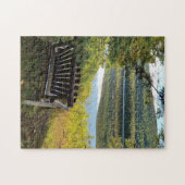 ビューレイクベイリーアッパー半島のベンチ ジグソーパズル (横)