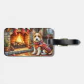 ビューワーテリアのクリスマスストーブ ラゲッジタグ (裏面横)