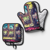 ビュー付きワイン 鍋つかみ&鍋敷きセット (正面/裏面)