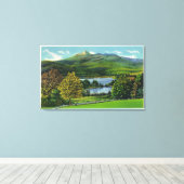 ビュー山チョコルアと湖 キャンバスプリント (インサイチュ (ウッドフロア))