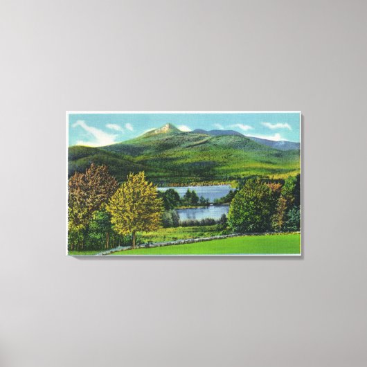 ビュー山チョコルアと湖 キャンバスプリント (正面)