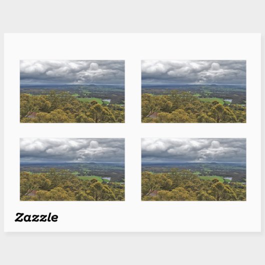 ビュー山Buninyong Stickers 長方形シール (シート)