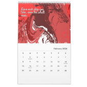 ビヨンドザキャンバスオリジナル抽象芸術アート カレンダー (2月 2026)