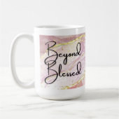 ビヨンドピ賛美ンク金ゴールド大理石15ozマグカップ コーヒーマグカップ (左)