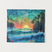 ビヨンドブルースシースケープ タペストリー (正面(横))