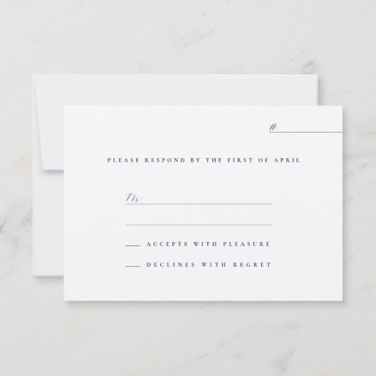 ビラエレガントイタリアンイラストレーション結婚ズ 出欠カード (裏面)